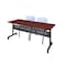 Kobe Rectangle FlipTop Table, 72" W, 29" H, Laminate Top, Cherry MKFTM7224CH47GY - alternate 1